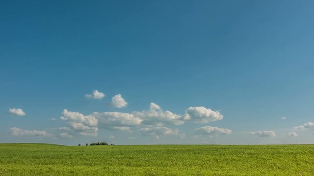Beautiful time lapse over a keen summer landscape