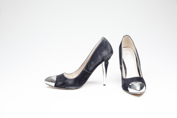 old ladies shoe on high heels