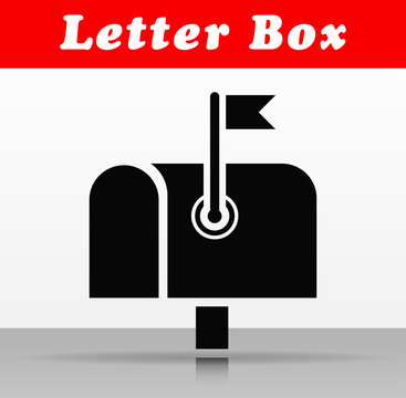 letter box vector icon design