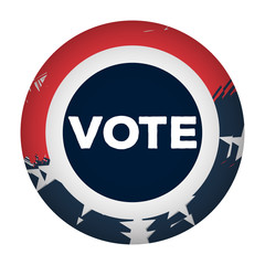 Isolated american campaign button