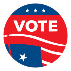 Isolated american campaign button