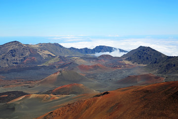 Fototapeta na wymiar Landscape inside Haleakala crater - Haleakala National Park, Maui, Hawaii