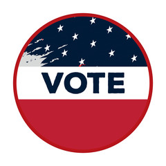 Isolated american campaign button