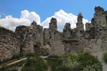 Fototapeta na wymiar Ruins of Tematin castle, western Slovakia
