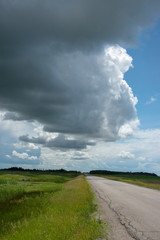 Highway 80, north of Churchbridge, Saskatchewan, Canada.