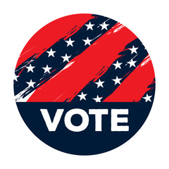 Isolated american campaign button