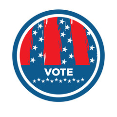 Isolated american campaign button