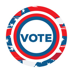 Isolated american campaign button