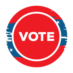 Isolated american campaign button