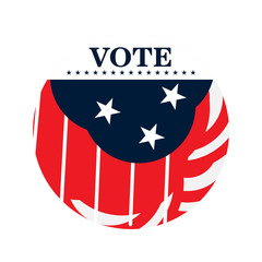 Isolated american campaign button