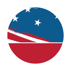 Isaolated empty american campaign button