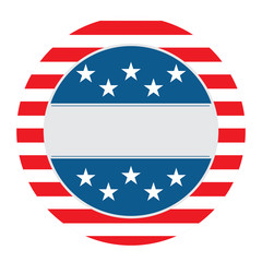 Isaolated empty american campaign button