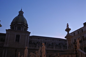 Fototapeta premium the sunset view in Palermo, Sicily, Italy