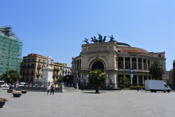 Obraz premium widok na miasto w Palermo, Sycylia, Włochy