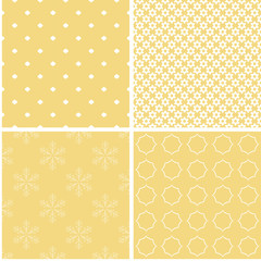 Vintage different vector seamless patterns.