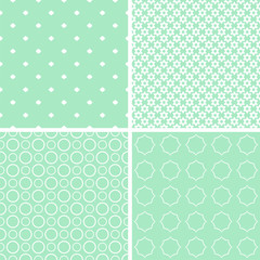 Charming different vector seamless patterns.