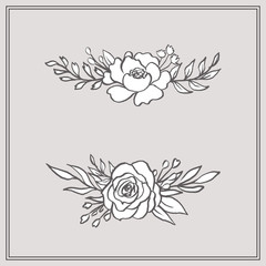 Doodle Floral Bouquets 