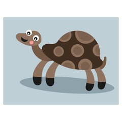happy funny giant turtle tortoise mascot cartoon character