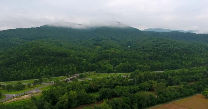 Great smoky mountains areal view