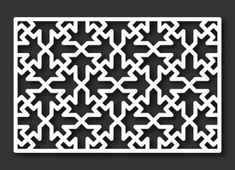 Laser cutting template. Decorative panel. Traditional oriental pattern.