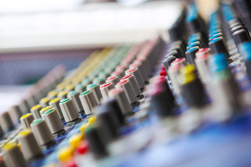 Professional audio mixing concole.