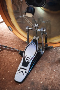 Close Up Of Bass Drum Pedal.