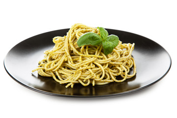 Pasta with pesto sauce