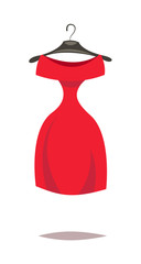 Dress.Cartoon vector illustration.
