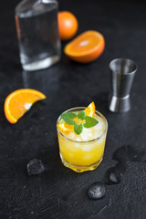 Gin and orange juice cocktail