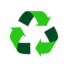 Obraz premium Green recycle logo