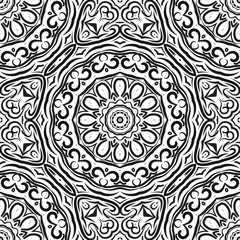Art deco floral pattern of geometric elements. seamless pattern. Vector illustration. design for printing, presentation, textile industry
