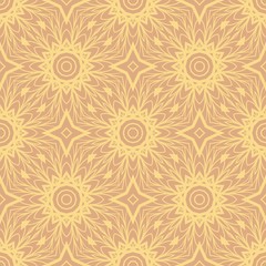 creative geometric ornament on color background. Seamless vector illustration. For interior design, wallpaper