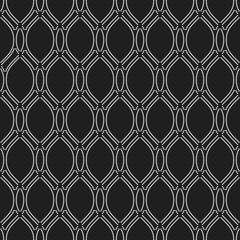 Seamless vector ornament. Modern background. Geometric modern dotted black and white pattern
