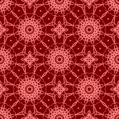 Decorative Square Template for Fabric Print. Azhure floral seamless pattern. Vector illustration. For fabric, bandana, carpet, shawl design.