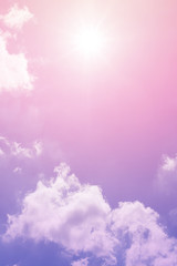 sun and cloud background with a pastel colored

