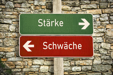 Fototapeta premium Schild 316 - Stärke