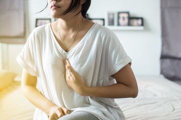 Asian woman having or symptomatic reflux acids,Gastroesophageal reflux disease,Because the...