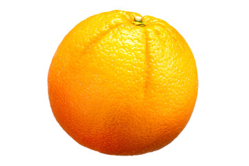 Fresh orange fruit isolated on white background.