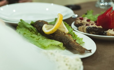 Georgian cuisine in the restaurant