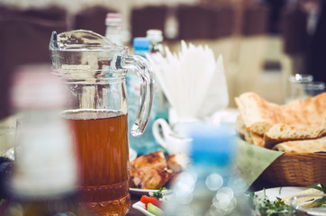 Georgian cuisine in the restaurant