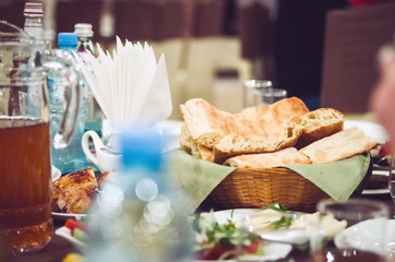Georgian cuisine in the restaurant