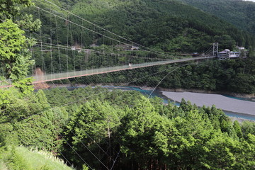 十津川村　谷瀬の吊り橋