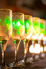 Glasses with wine on dark background. alcohol concept