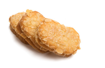 almond biscuits with cream isolated
