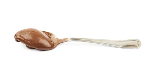 Spread chocolate cream butter isolated