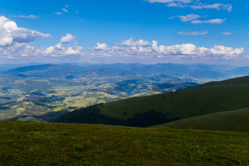 Fototapeta premium beautiful Carpathian meadows on a cloudy day