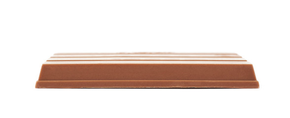 Chocolate coated wafer isolated