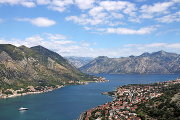 Fototapeta na wymiar Kotor bay Montenegro landscape summer season