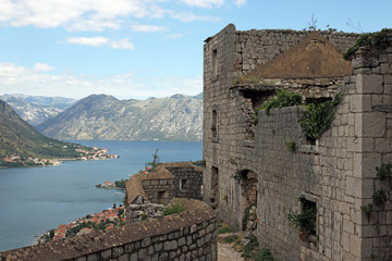 Fototapeta na wymiar old fortress Kotor Montenegro landscape