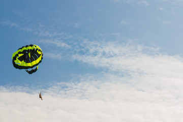 parasailing on the sea